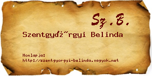 Szentgyörgyi Belinda névjegykártya